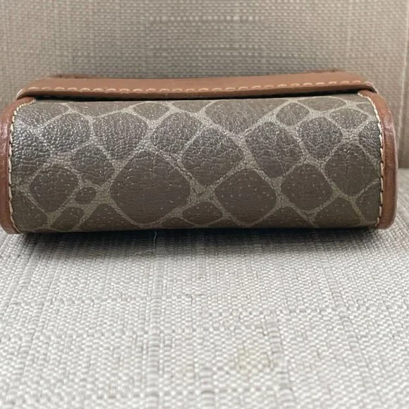 Nina Ricci Vintage Cigarette case/Card case Brown Signature Leather Case - Picture 5 of 12